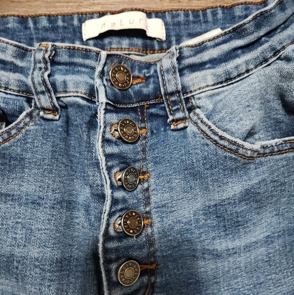 KanCan Nature Button Fly Jeans Size 25 Inseam 27 Distressed Vi… - Picture 2 of 9